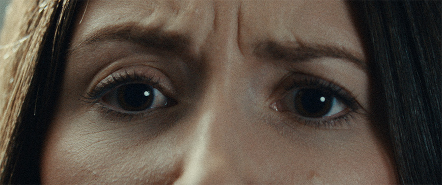 close up of a woman's eyes
